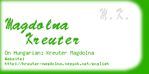 magdolna kreuter business card
